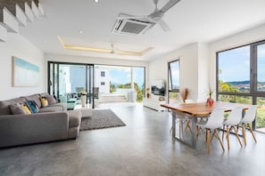 Luxury Villa | Living area | 55-inch Smart TV with digital channels, TV, Netflix - Villa Casa Bella - Luxury, Private Pool Villa (Koh Samui)