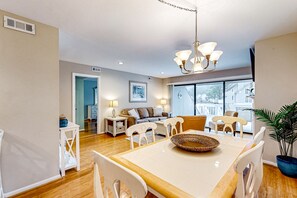 Flat-screen TV, DVD player