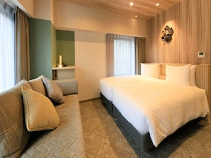 Station view Twin Room, Non Smoking | Down comforters, individually furnished, desk, laptop workspace - Richmond Hotel Moriokaekimae (Morioka)