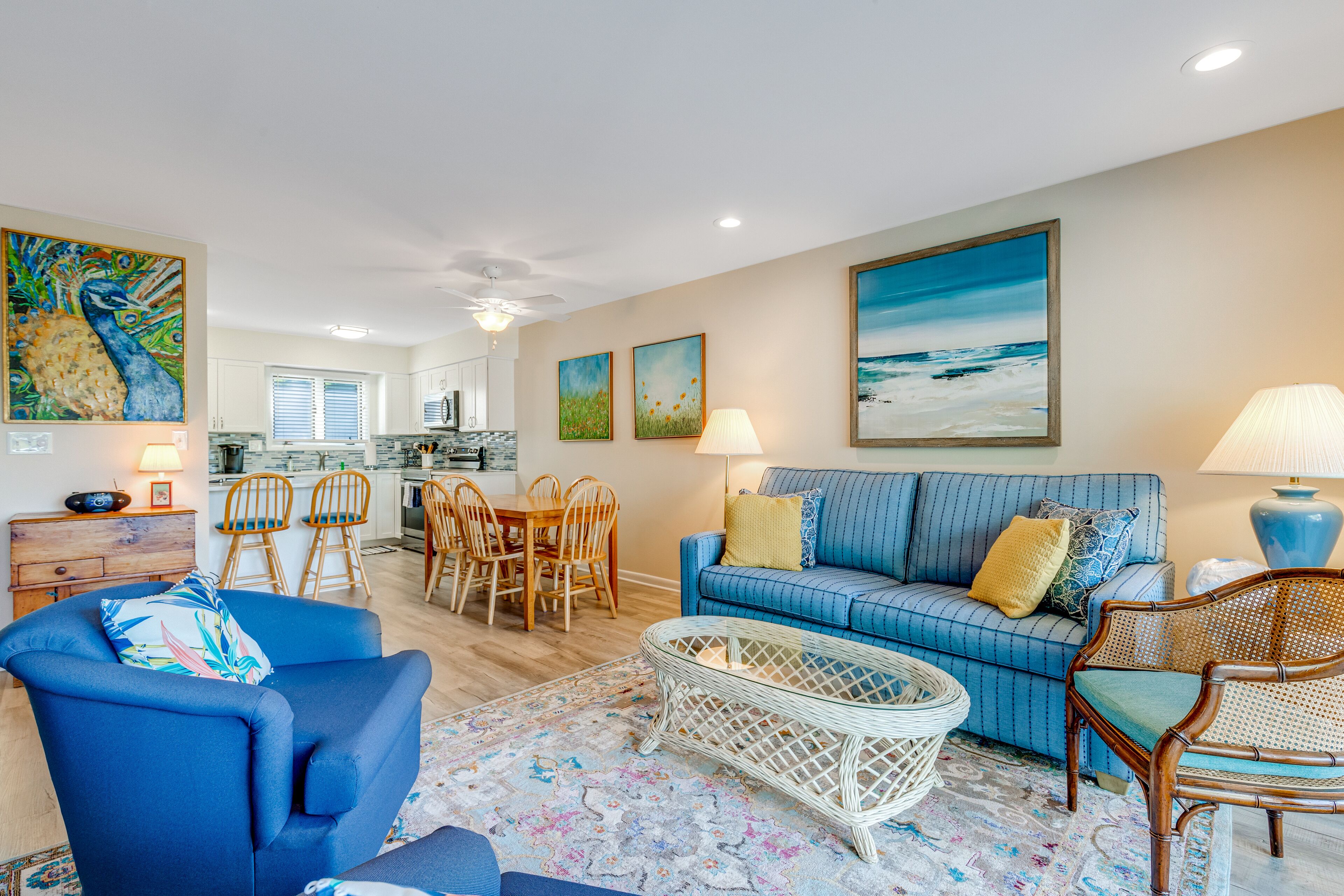 1st-floor Sea Colony Tennis condo with gym, tennis court, & pool