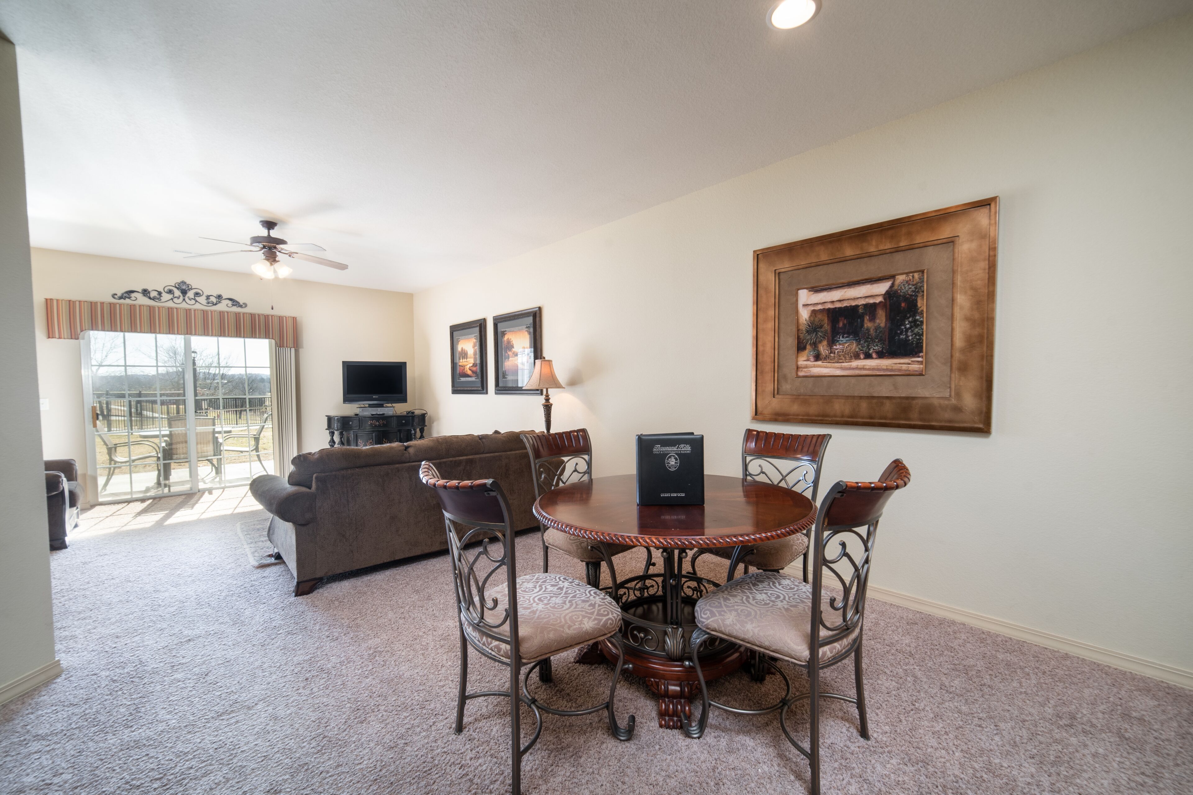 1 King Bedroom Golf Condo with Private, Covered Patio