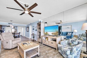 TV - 🌴Gulf Front- 3 Gulf Front Pools- Volleyball- 2BR Dunes of Panama 2002E🌴 (Panama City Beach)