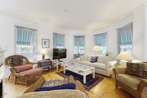 TV, fireplace, DVD player