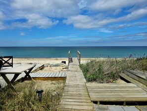 På stranden