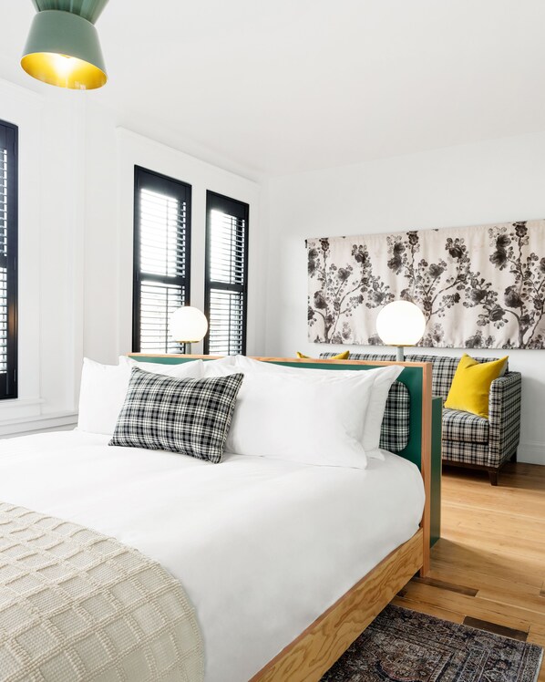 Frette Italian sheets, premium bedding, in-room safe