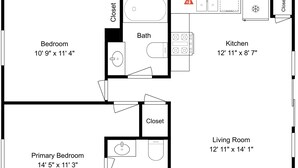 开间 (2 Bedrooms) | 住宿服务设施