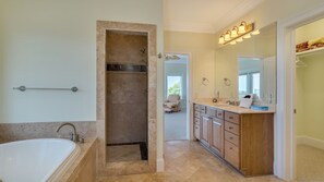 Douche, serviettes fournies