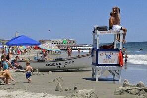 Beach nearby, sun-loungers