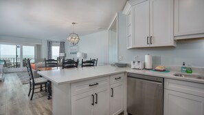 Fridge, microwave, oven, stovetop - Ocean view Escape w/ King Suite + Private Deck| Beach Lover's Villa (Hilton Head Island)