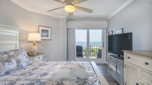 2 bedrooms, iron/ironing board, free WiFi, bed sheets - Oceanfront 2BR Villa with Balcony & Sunset Views (Hilton Head Island)