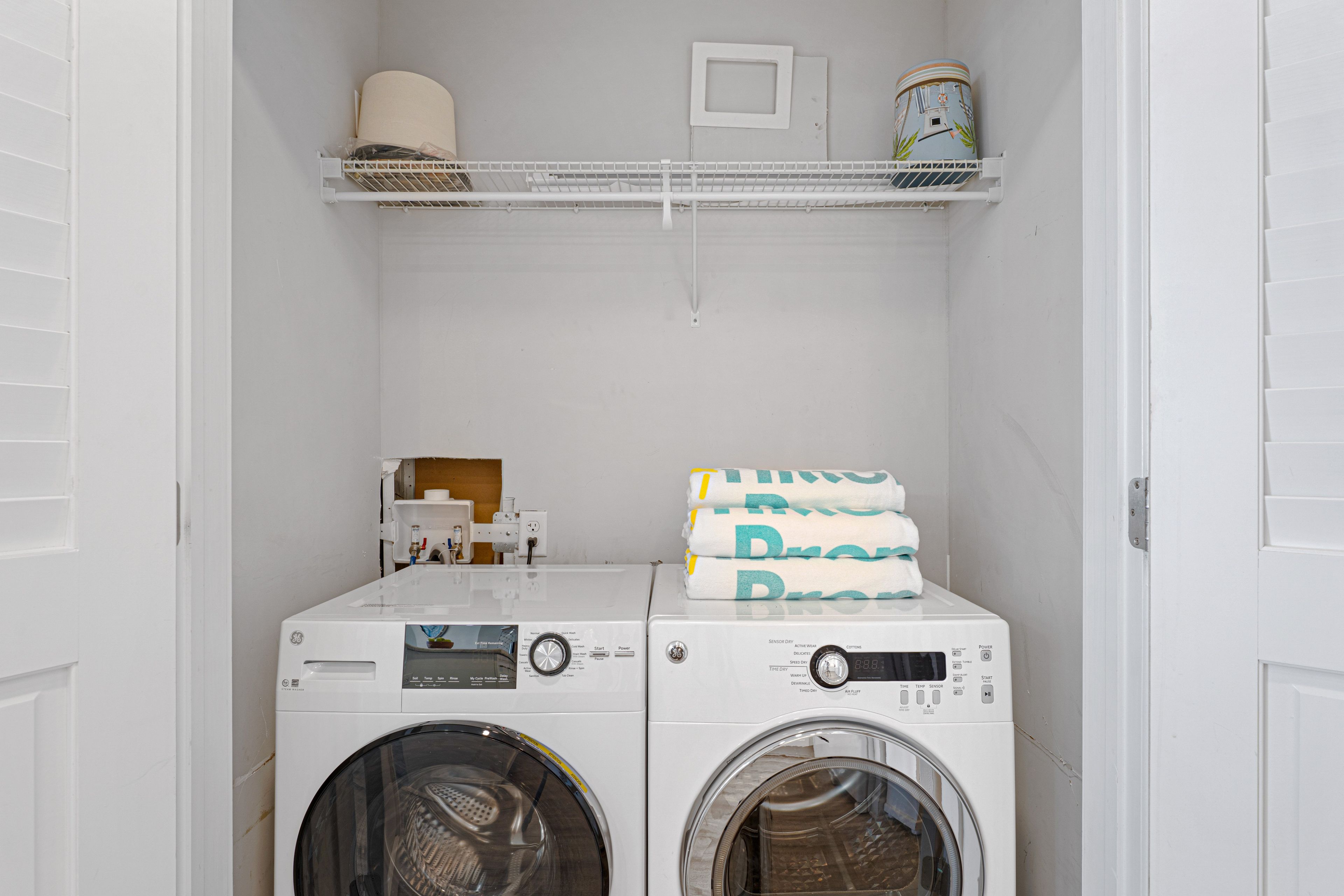 Tucked neatly off the main living area, it offers a practical, organized setup that makes extended stays or full-time living easy and efficient.