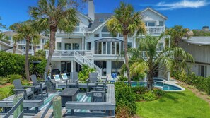 Pool - Luxury Family Oceanfront Oasis | Private Pool, Sun Decks w Views, Walkable to Coligny Plaza (Hilton Head Island)