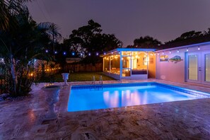 Outdoor pool, a heated pool