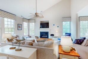 TV, fireplace, DVD player