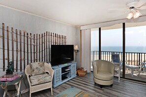 TV, DVD player, video library