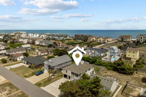 Exterior - 5212A- Cotton's Cabana, 3-bedroom duplex in KDH, NC, pet friendly, just steps from the beach. (Kill Devil Hills)