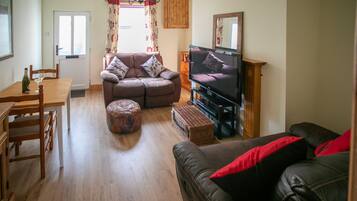 Télévision, lecteur de DVD, livres, chaîne hi-fi