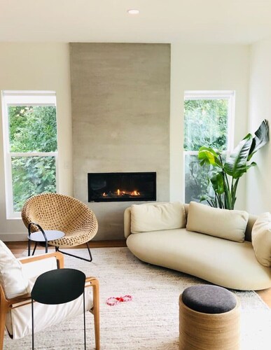 Newly built, light soaked designer Ann Arbor home.