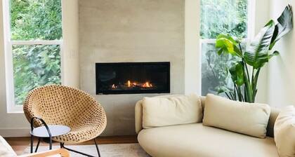 Newly built, light soaked designer Ann Arbor home.