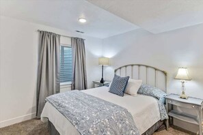 3 bedrooms, desk, iron/ironing board, travel crib - Beautiful Basement Space w/Waffles & Pets Welcome! (Vineyard)
