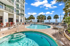 Outdoor pool - Oceanfront Studio | Pool, Oceanfront Fire Pit and more (Myrtle Beach)