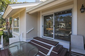 Terrace/patio - Waterfront Villa • Beach Access • Stunning Lagoon Views from Private Deck | Ideal for Groups (Hilton Head Island)
