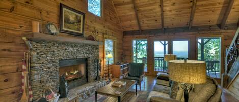 TV, fireplace, DVD player