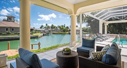 Spacious Waterfront Retreat for the Family w/ Pool & Spa, WiFi; Watch Dolphins & Manatees