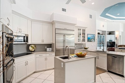 Spacious Waterfront Retreat for the Family w/ Pool & Spa, WiFi; Watch Dolphins & Manatees