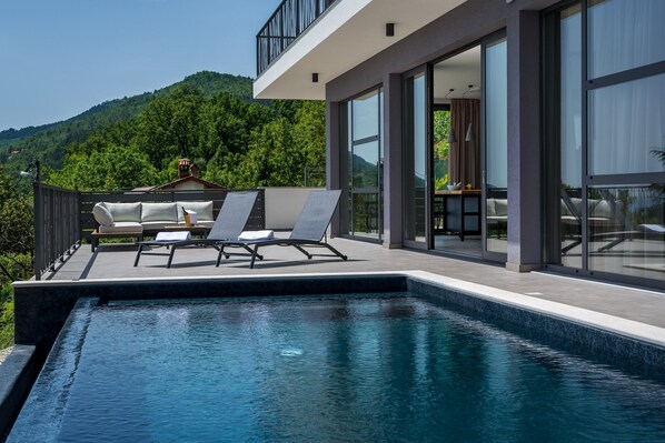 A heated pool