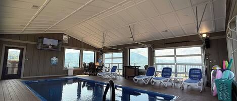 Indoor pool, a heated pool