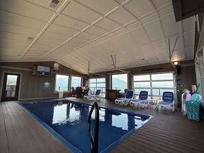 Indoor pool, a heated pool