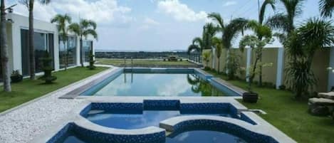 Indoor pool, outdoor pool