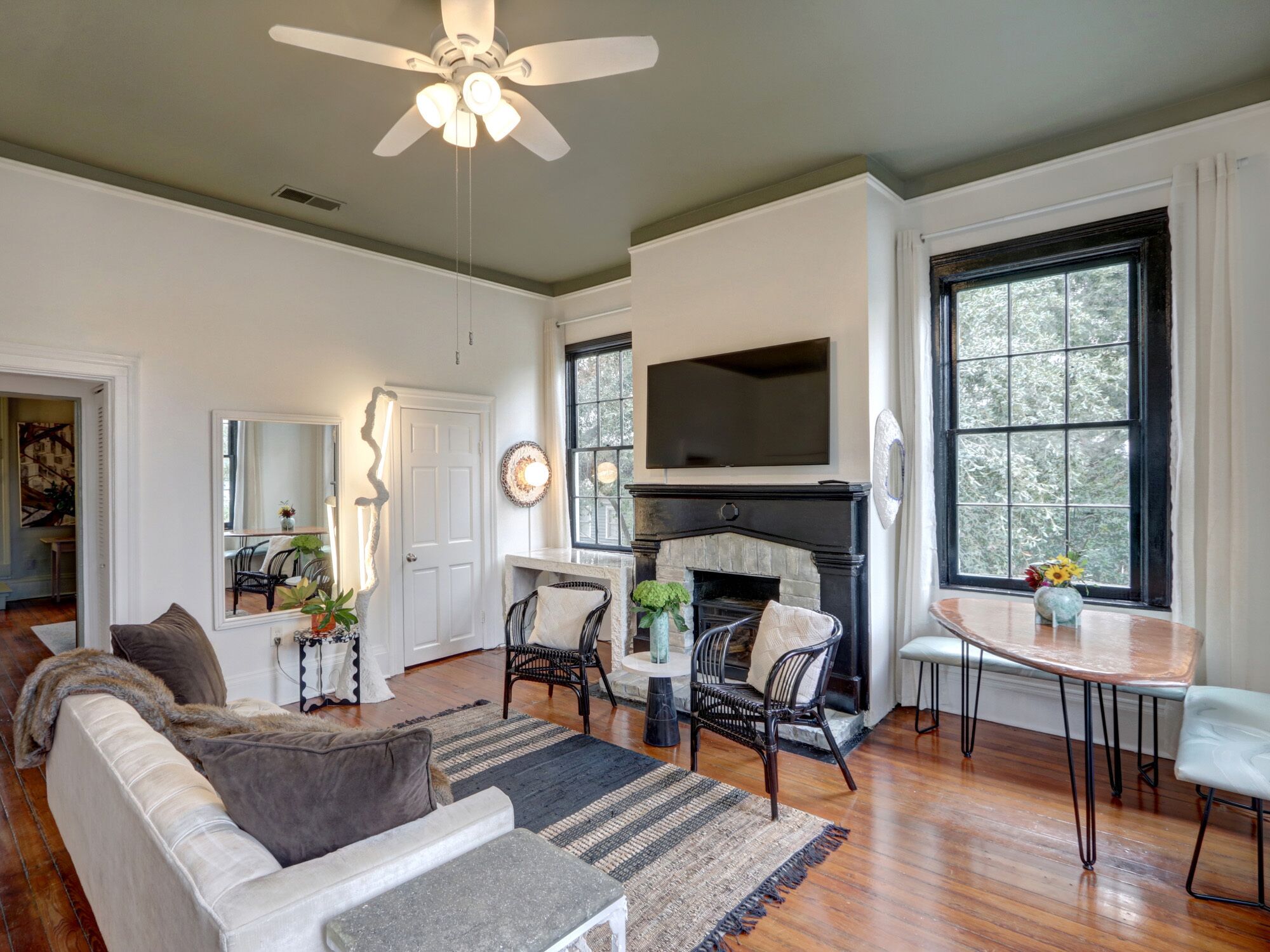 Heated Pool Access  Flex Cancelation  Luxe Forsyth Condo with Private Treetop Balcony