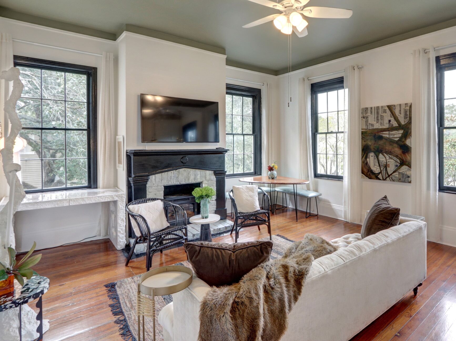 Heated Pool Access  Flex Cancelation  Luxe Forsyth Condo with Private Treetop Balcony