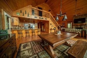 Dining - Secluded Mtn View - 5 ACRES Private Cabin - Hot tub + Outdoor fireplace + Hiking (Cherry Log)