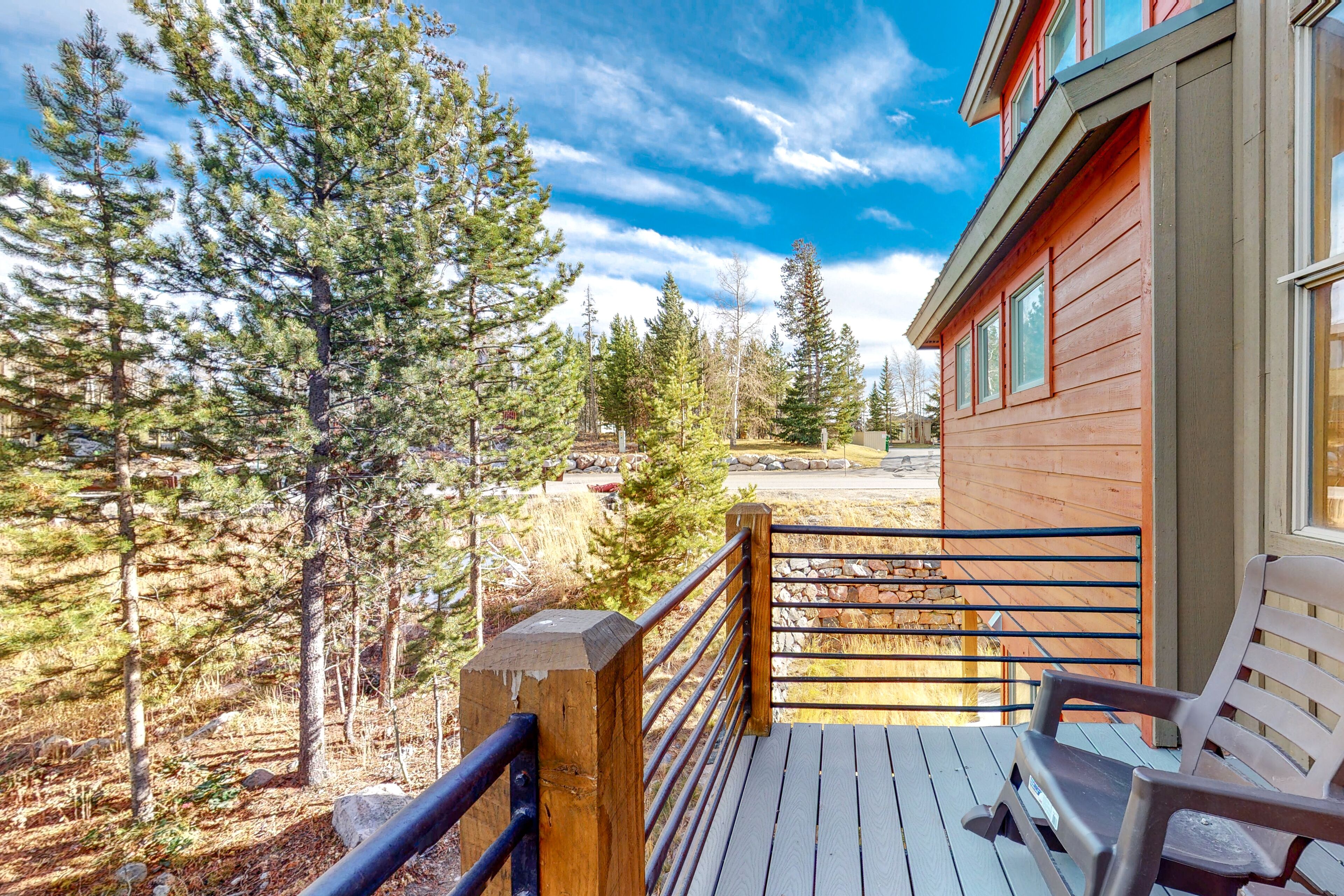 Sleek, stylish, & spacious home w/ a gas fireplace, furnished balcony, free WiFi