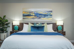 5 bedrooms, desk, iron/ironing board, travel cot