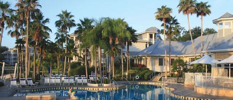 Outdoor pool, a heated pool