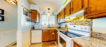 Oceanfront home with partial ocean view, central AC, washer/dryer, & pool