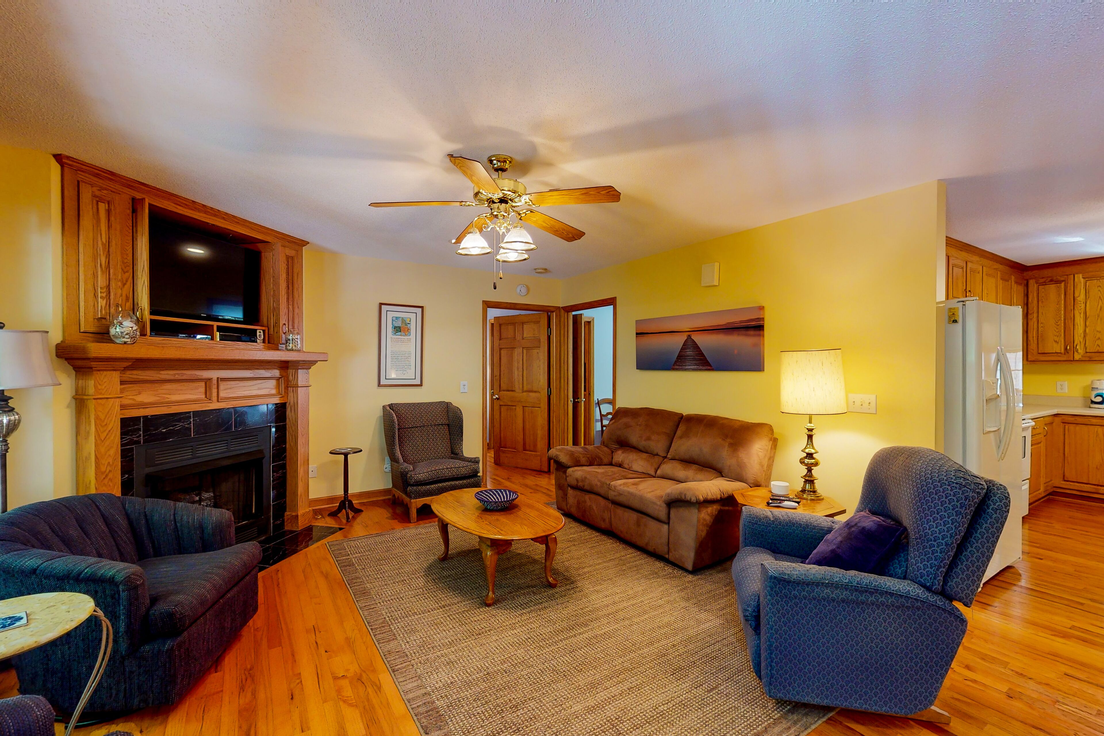 Dog-friendly, lakefront home w/ a private dock, furnished deck, & free WiFi