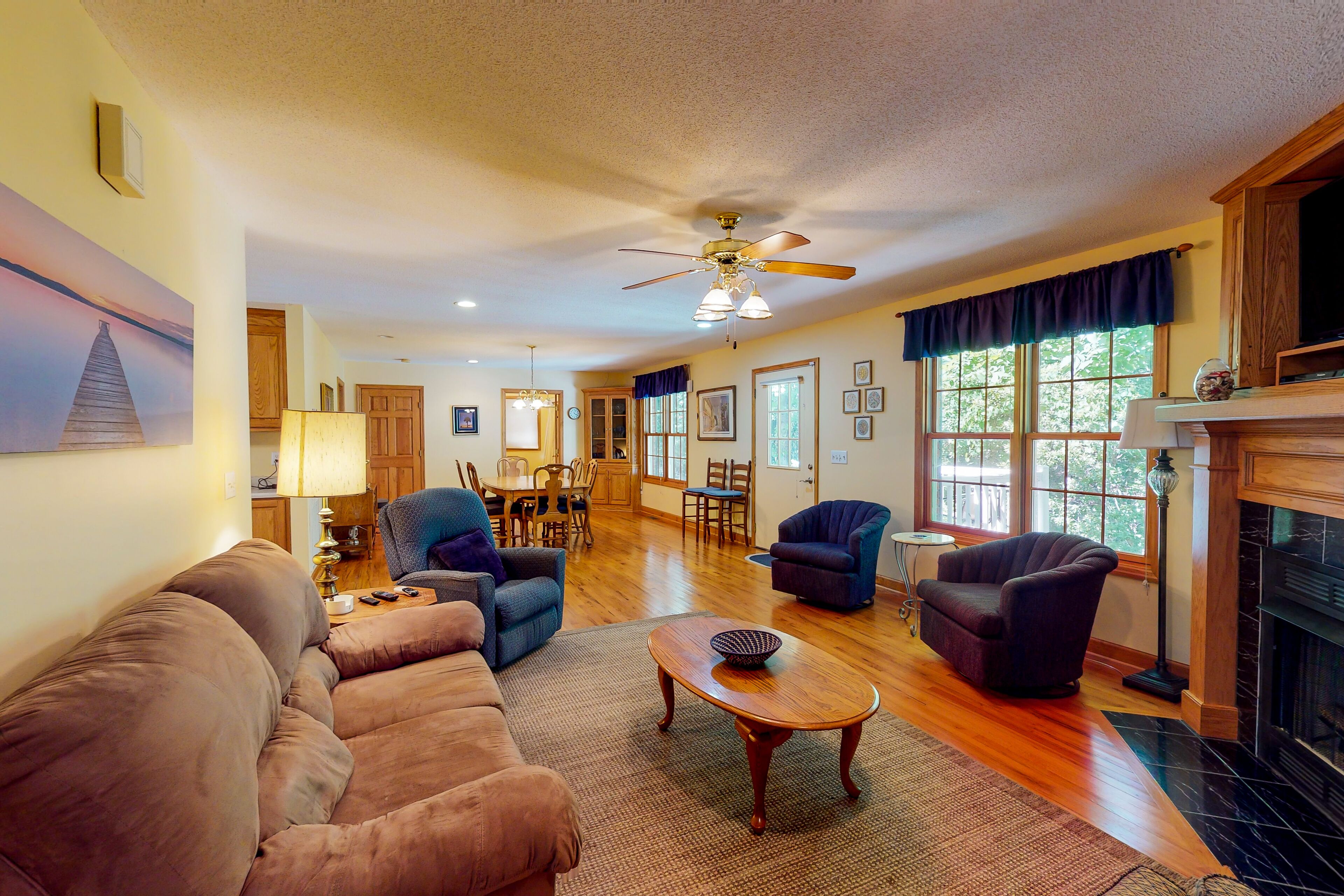 Dog-friendly, lakefront home w/ a private dock, furnished deck, & free WiFi