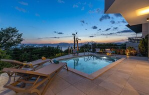 A heated pool