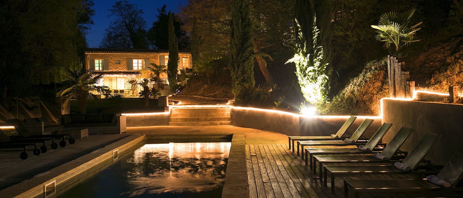 Piscine extérieure, piscine chauffée