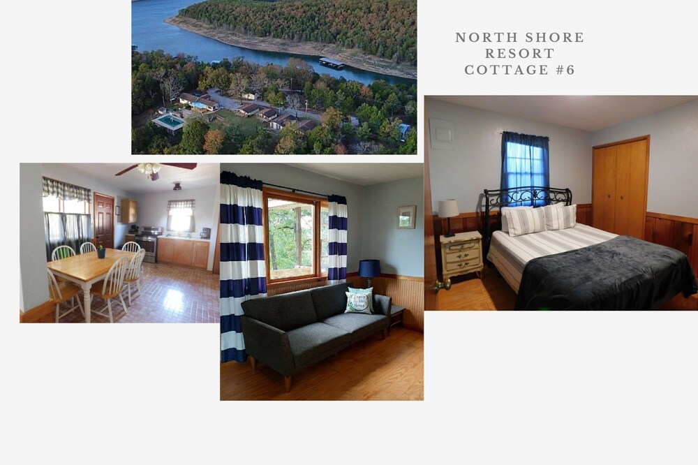 Cottage #6 on Bull Shoals Lake nestled in the woods, Remodeled with fireplace