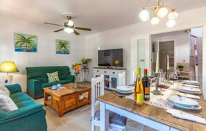 Smart TV, fireplace