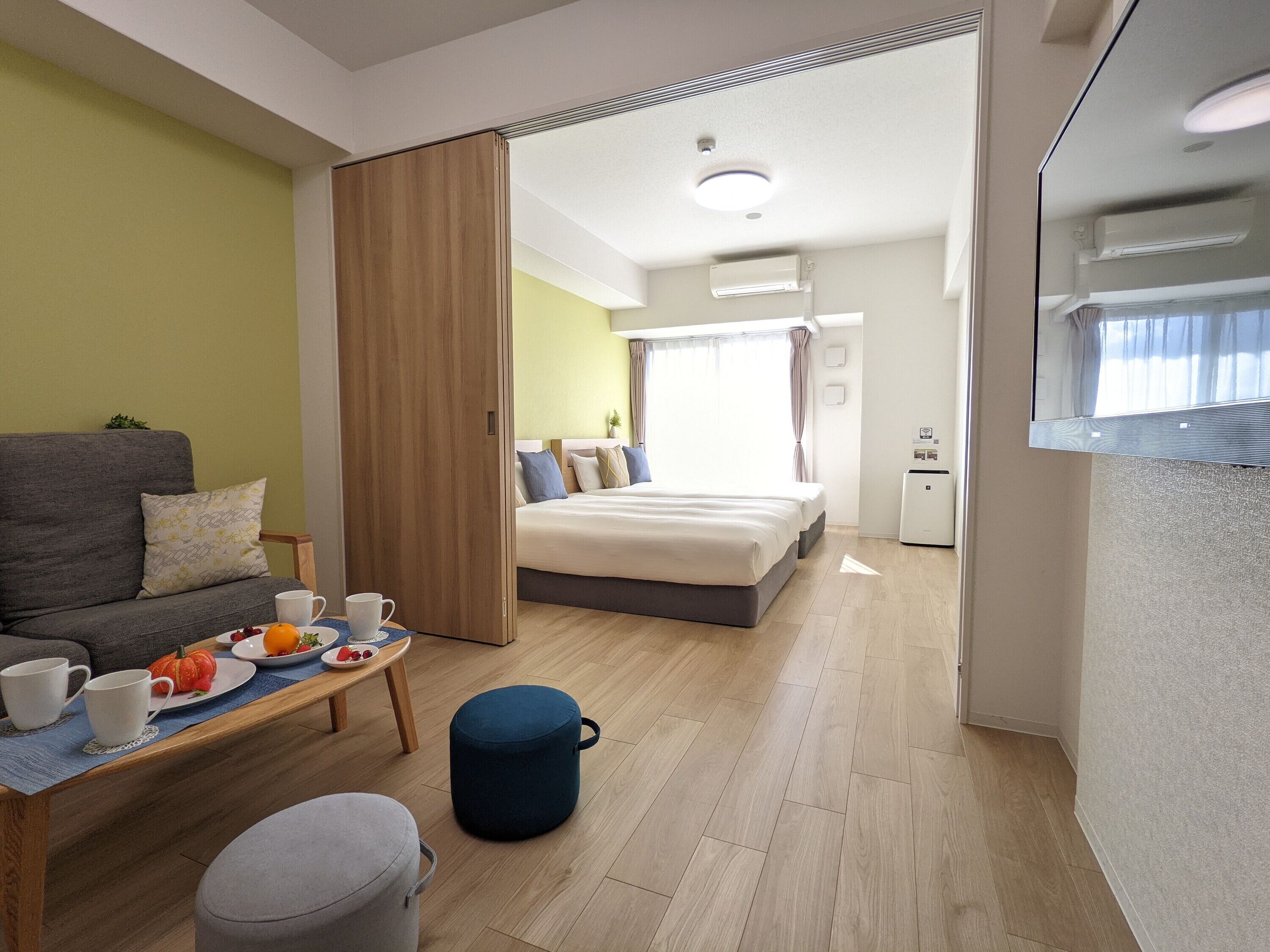 Deluxe Apartment, 2 Double Beds, Non Smoking, City View | Premium bedding, blackout curtains, iron/ironing board (on request)