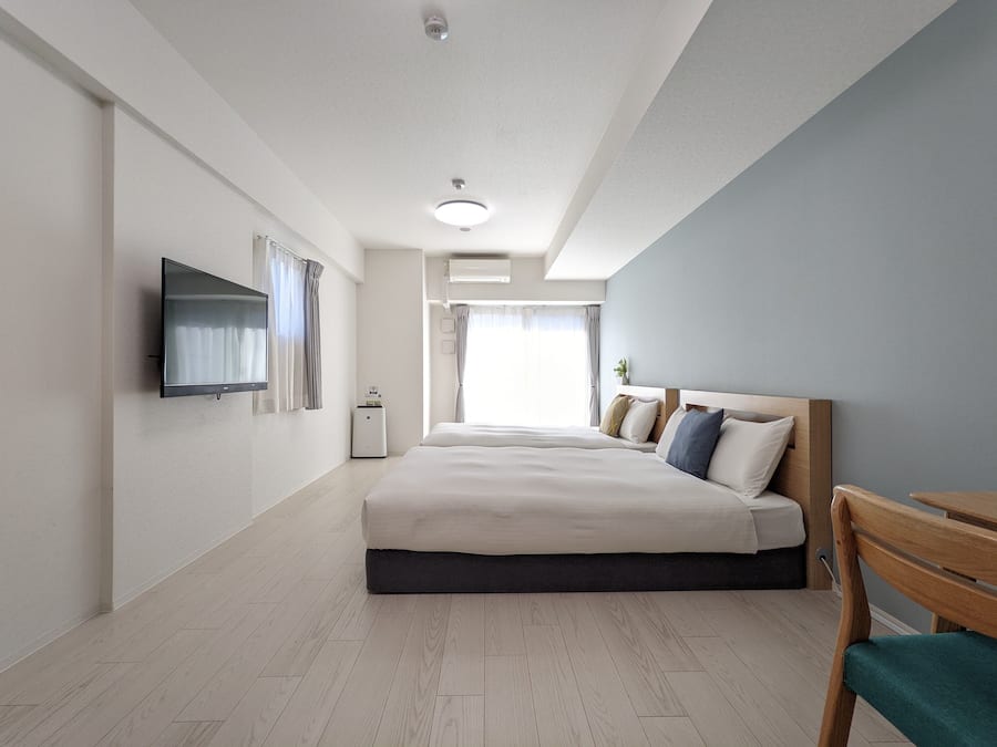 City Apartment, 2 Double Beds, Non Smoking | Premium bedding, blackout curtains, iron/ironing board (on request)