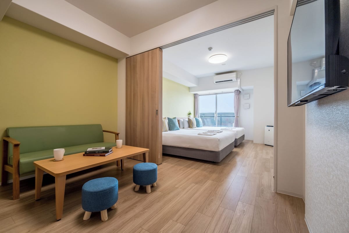 Deluxe Apartment, 2 Double Beds, Non Smoking, City View
