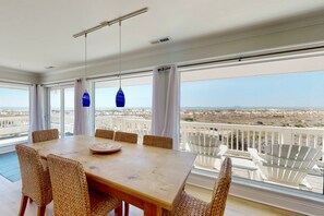 Dining - Oceanfront Home on South Beach w/Stunning Views, Wraparound Deck, Tons of Natural Light, BHI Club (Bald Head Island)